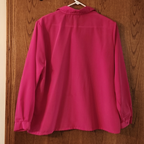 Misses vintage Judy Bond Pink Size 18/38 button-front blouse - Picture 4 of 4